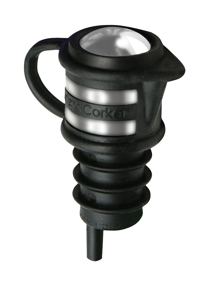 Haley's Corker Platinum Wine Stopper, Black - Image 1